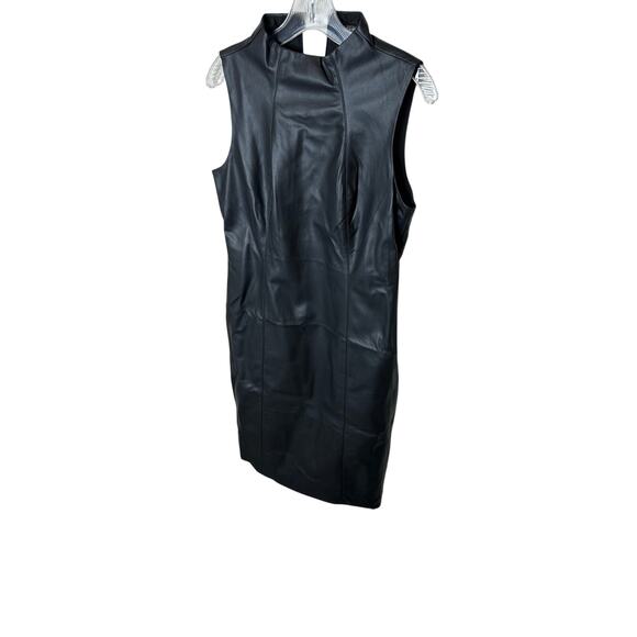 J. McLaughlin vegan leather midi dress‎ -small - Picture 1 of 5